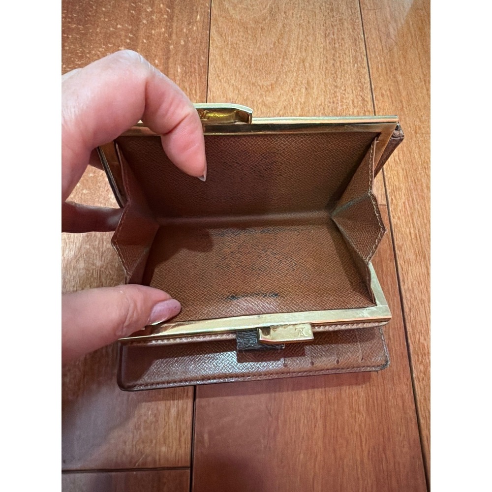 Louis Vuitton French Purse Wallet Womens Brown Monogram Canvas Vintage Small - Picture 8 of 11